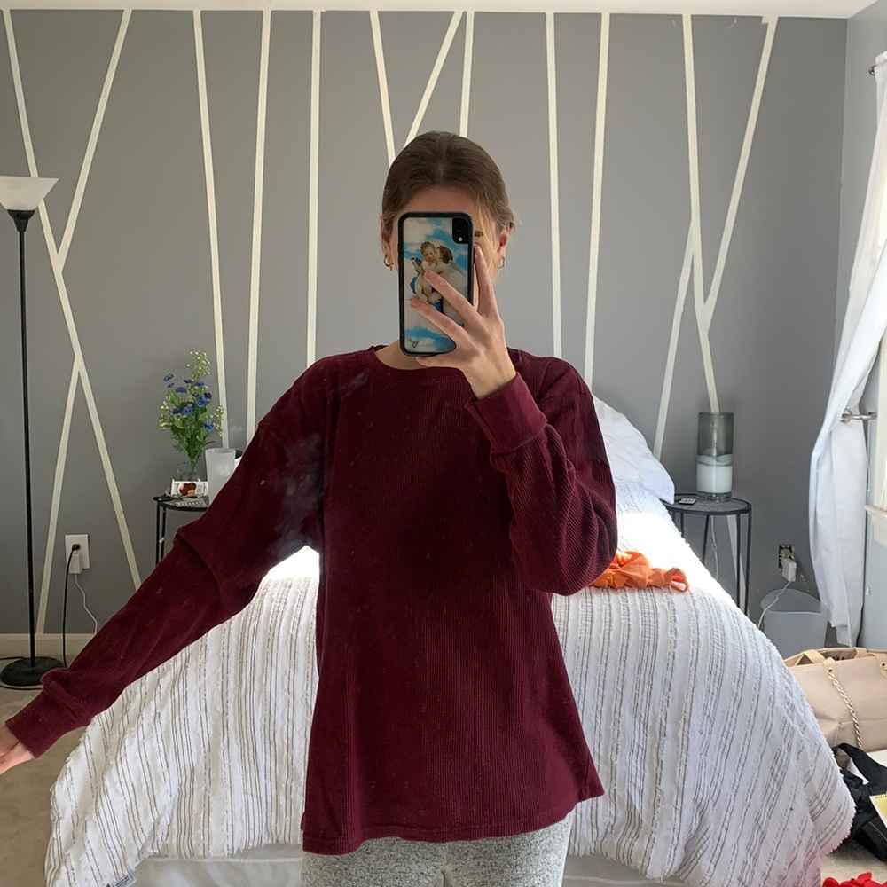 Burgundy Thermal Long Sleeve